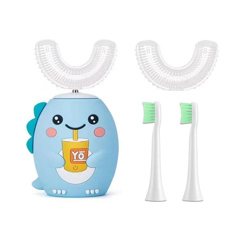 360 Degrees U Shape Sonic Electric Toothbrush Cartoon for Kids Children Teeth Whitening with Light Smart Toothbrush Rechargeable