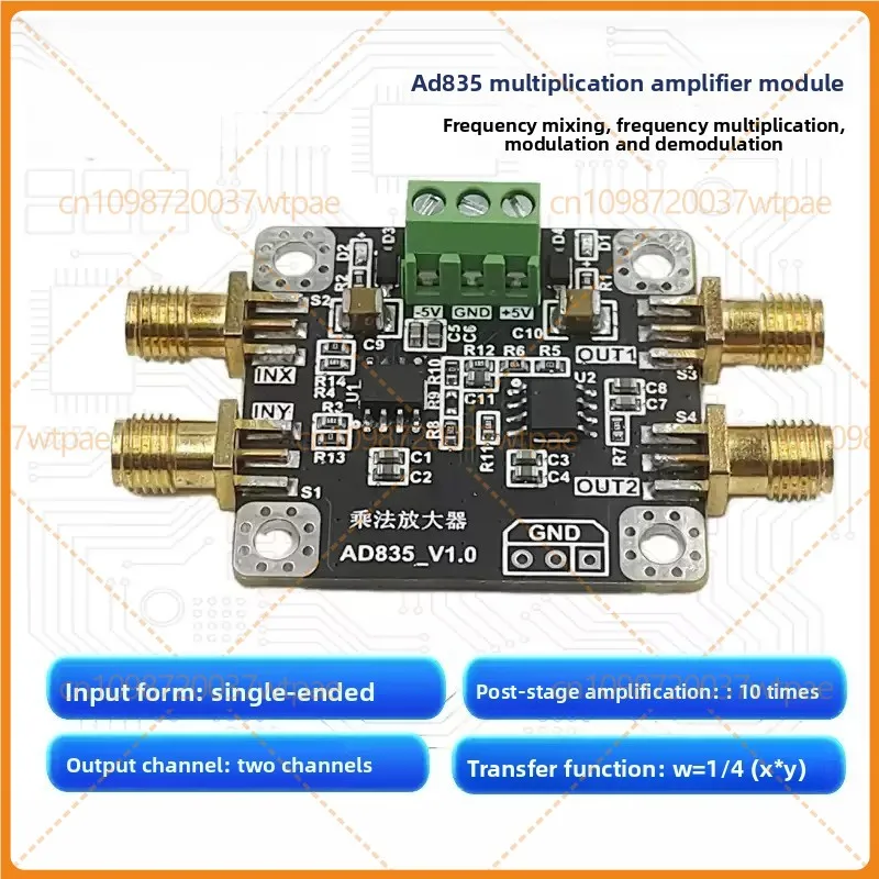For AD835 Four-Quadrant Multiplier Amplifier Module, Broadband Mixer Modem with Post Amplifier