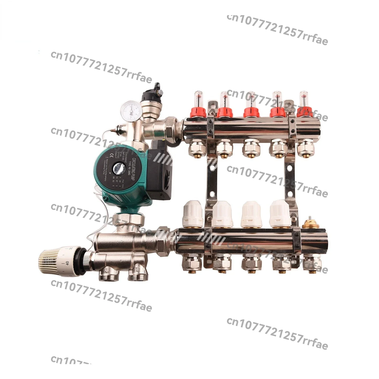water valve underfloor heating system brass plumbing radiant distribution manifolds with flow meter