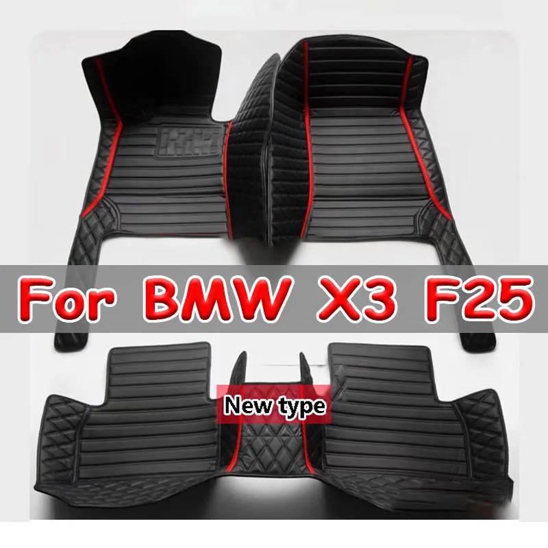 

Car Floor Mats For BMW X3 F25 MK2 2011~2014 Leather Luxury Mat Protective Pad Rug Covers Carpet Car Accessories Interior Parts