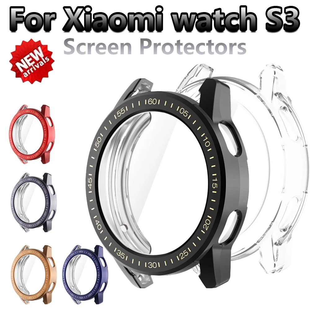 

Cover for Xiaomi Watch S3 Soft TPU Anti-Scratch Protector Shell All-around Bumper Protective Case For Mi Watch S3 Accessories