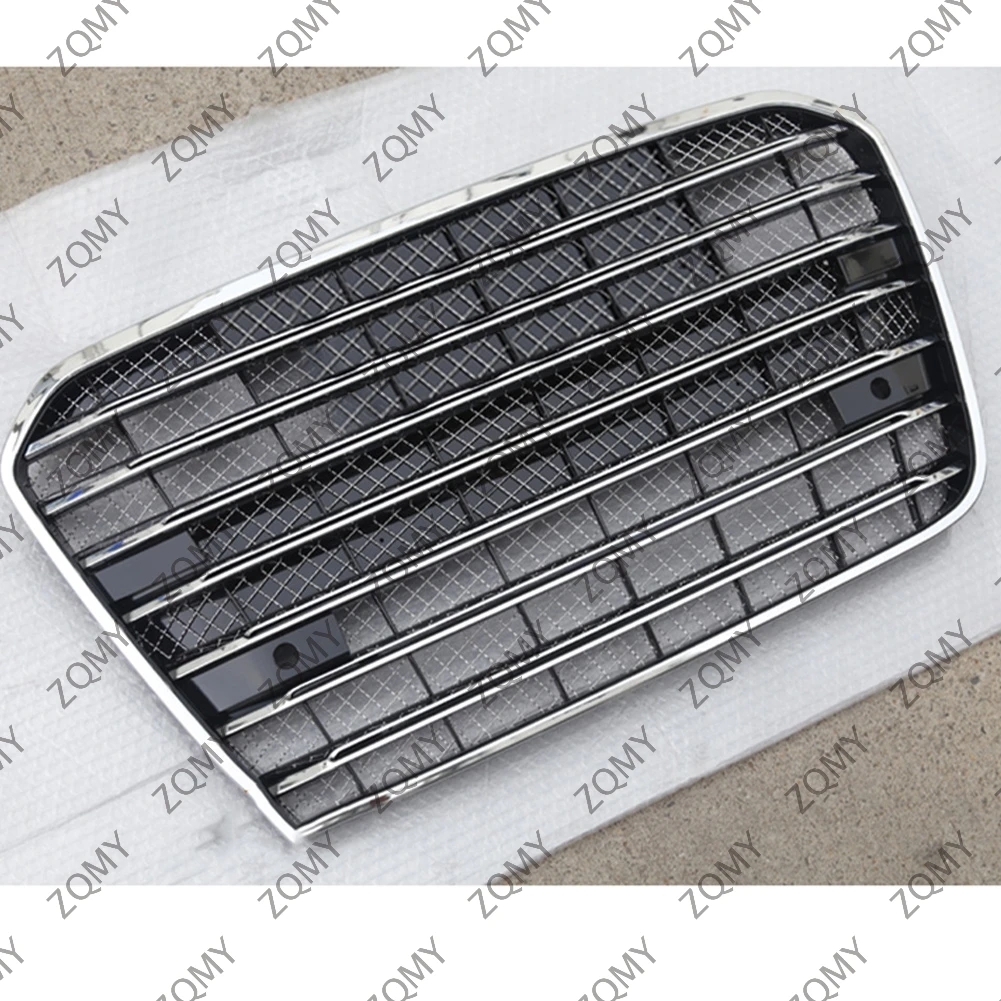 W/Logo For Audi A6/A6L/S6 2012 2013 2014 2015 Car Front Bumper Grille Centre Panel Styling Upper Grill (Modify W12 style)