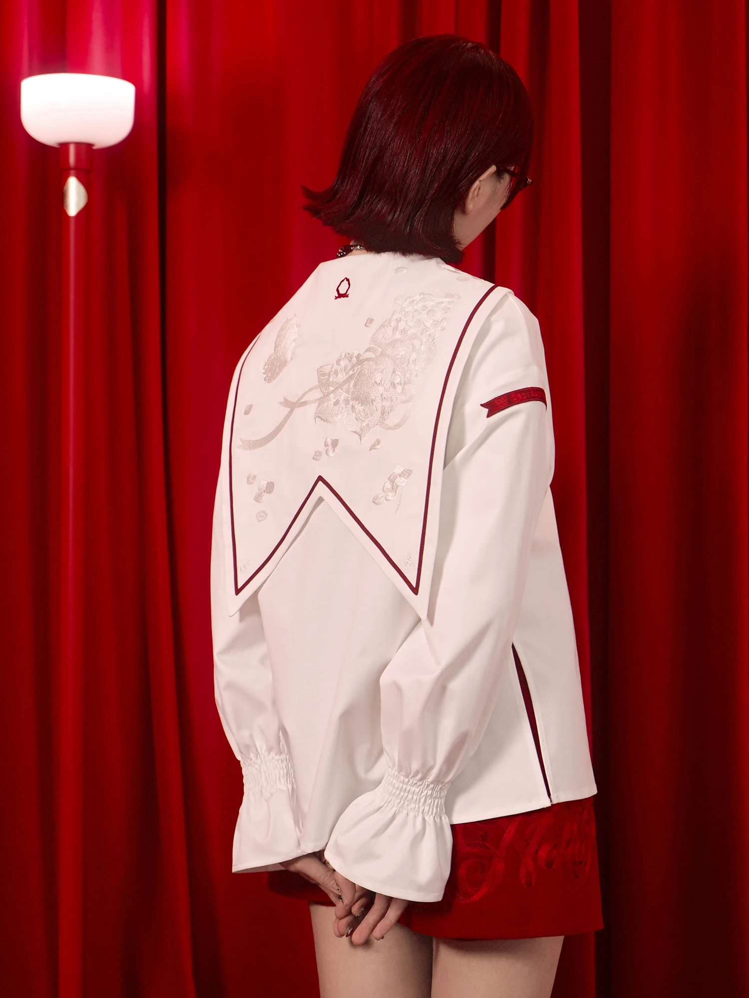 

Шелковая лента NEKOBAA Design для воротника, вышивка 20 000 стежков, смесь хлопка и полиэстера, длинный рукав, для колледжа...