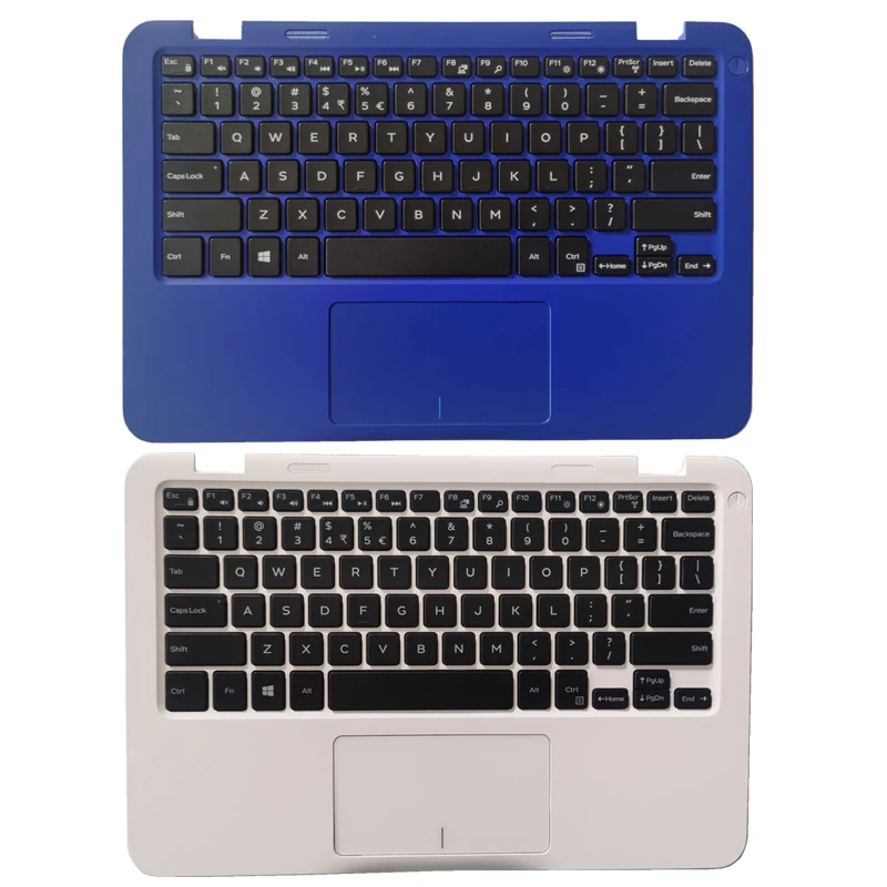 NEW  for DELL INSPIRON 11 3162 3164 US laptop keyboard white 082JVP/blue 0DRTK1 palmrest upper case