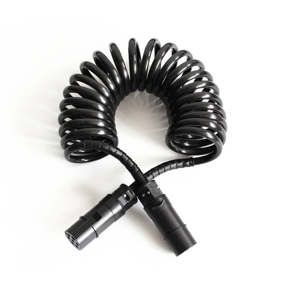 7 Pin Spiral Cable J6 for Trailer ABS Brake Air Line Hose Spring Cable Coiled Cord Weather Resistant Flame Retardant Sheath