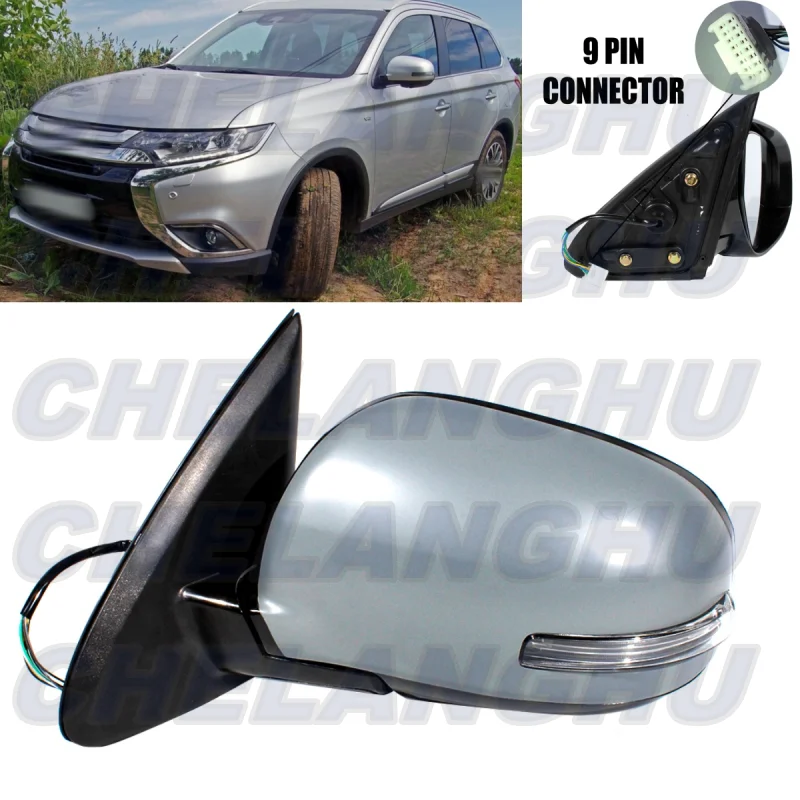 

Mirror Assembly For Mitsubishi Outlander MK3 GF 2013 2014 2015 2016 2017 2018 2019 2020 Left 9Pins Paintable Heated Power Fold