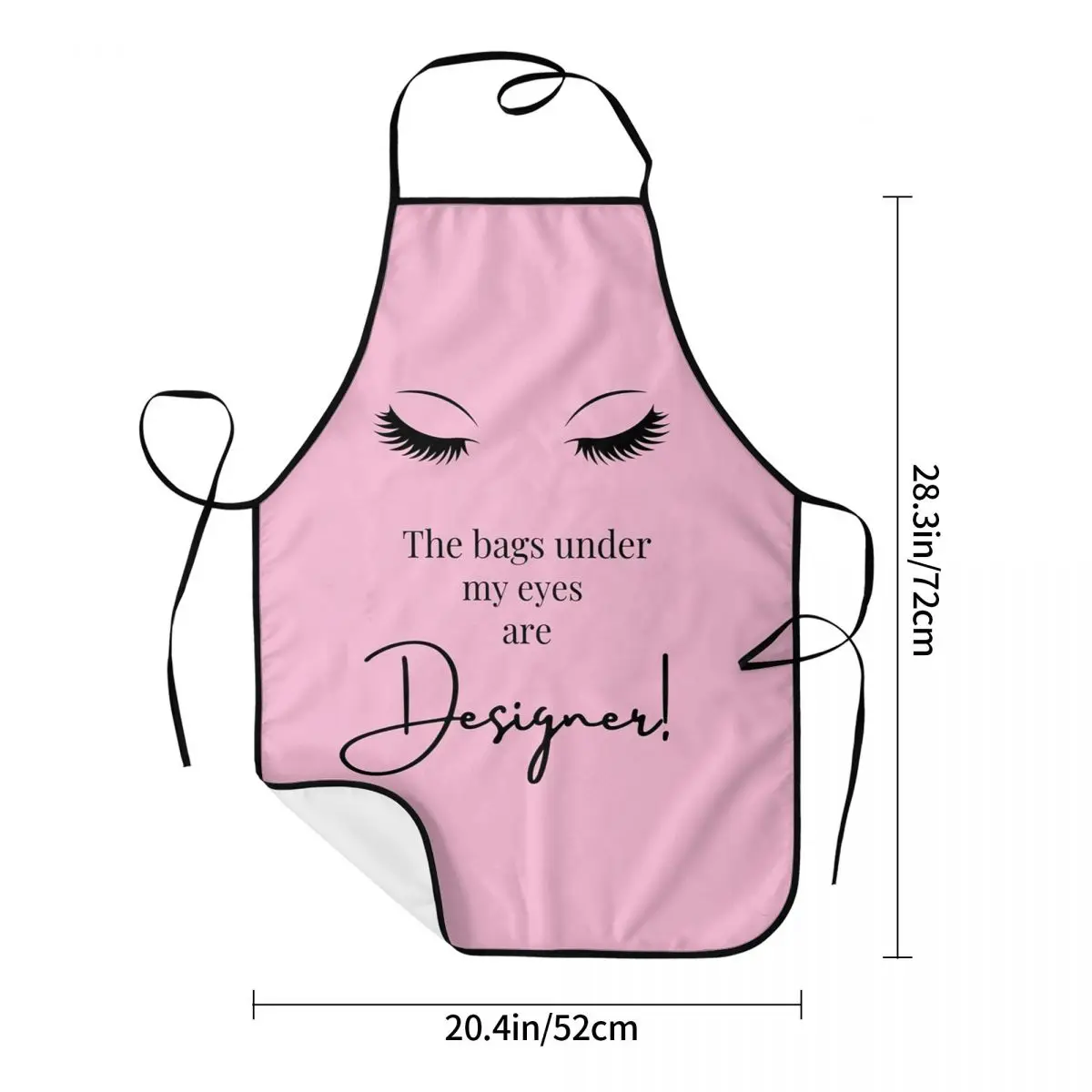 Unisex Eyelashes Designer Bib Apron Adult Women Men Chef Tablier Cuisine for Cooking Kitchen Funny Lashes Painting