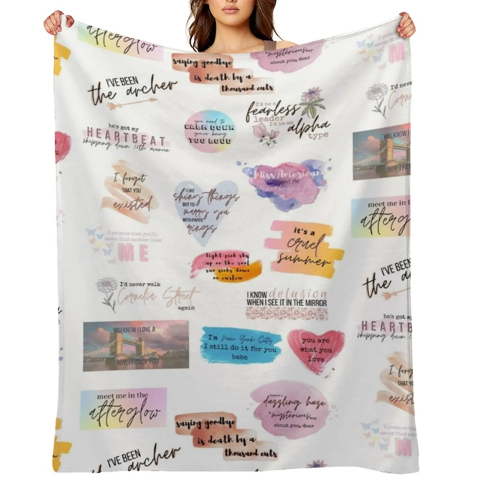 عاشق الكولاج رمي بطانية أريكة عملاقة تتحرك الفاخرة رمي الحرارية لبطانيات السفر #1