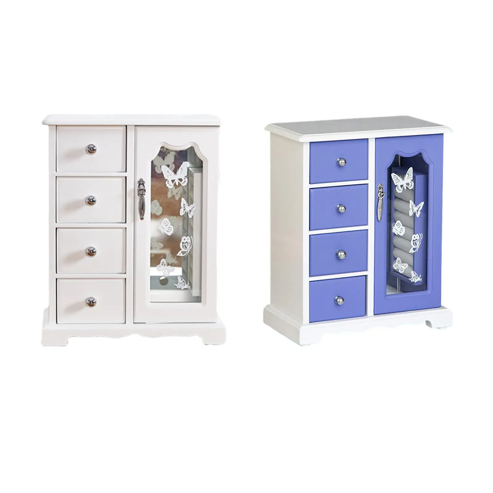 Wood Jewelry Box Ornament Trinket Storage Box for Bracelets Rings Necklaces