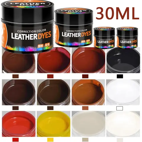 30ml Car Leather Paint Shoe Cream Coloring for Bag Sofa Car Seat Scratch Brown Leather Dye Repair Restoration Color Change Paint