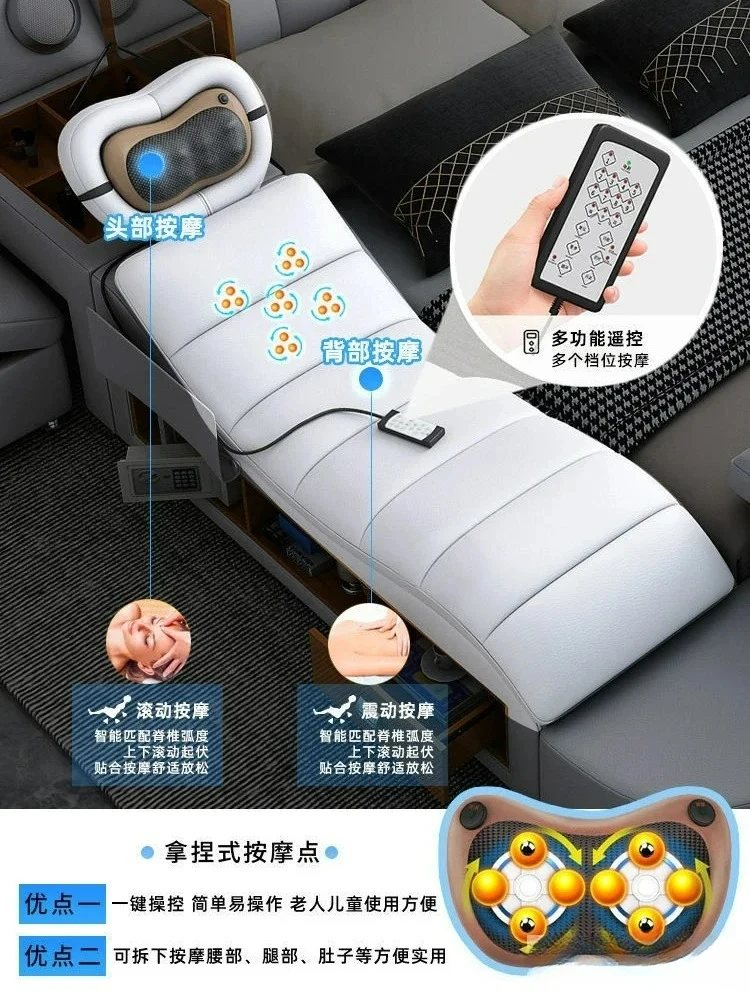 Anpassbares Tech Smart-Bett aus echtem Leder |   Multifunktionale ultimative Betten |   Massage-Tatami