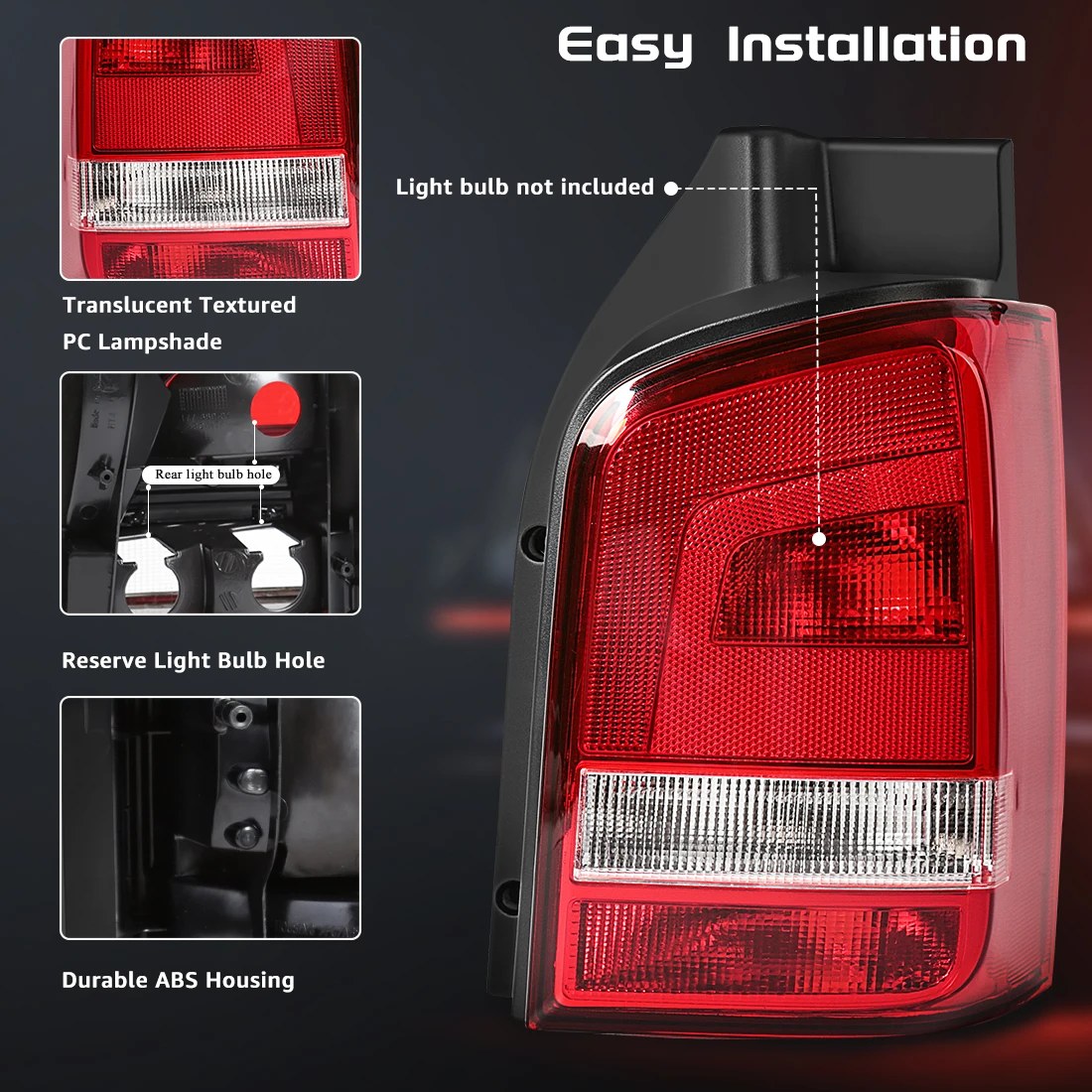 7E5945095E 7E5945096E Tail Lamp Brake Light for VW Transporter Multivan T5 2010-2015 Tail Light Assembly Car Accessories 12V