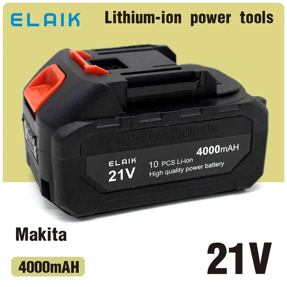 Makita-Tournevis électrique de grande capacité, adapté aux outils électriques, perceuse électrique, batterie au lithium-ion, pipeline, instantané 4A, 18V, 21V, 2000mAh