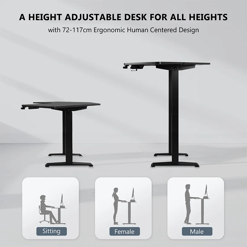 Height-adjustable Desk L Shaped Electric Standing Desk for Study Esports StandUp Corner Computer Desk Home Office Sit Stand Desk
