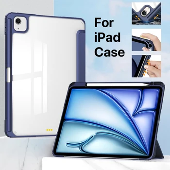 2024 neue IPad Abdeckung Acryl Transparent Tisch Fall für Pro 13/11 M4 Air 11/13 M2 für IPad 10th 4/5/6/7/8/9th Mini 6 Fall