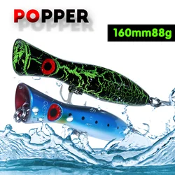 1PCS Big Popper Hard Lure 7 Colors Topwater 160mm 88g Wobblers Artificial Hard Baits for Sea Bass Tuna Saltwater Fishing Lures