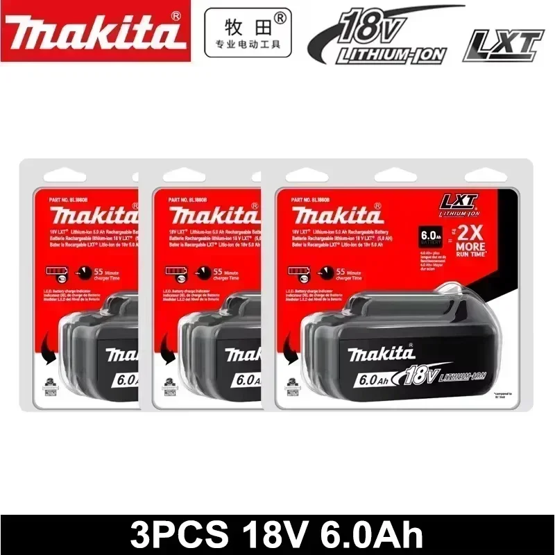 2026 Authentieke Makita 9000mAh accu, populaire 18v gereedschapsaccu, vervangbaar voor DHR202 DJV182 DDF487 DTW700 DGA404 DTD173