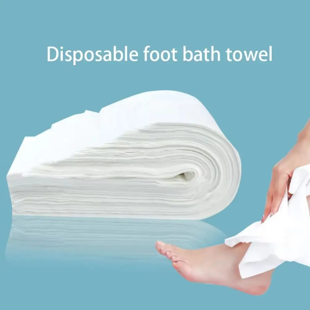 

190Pcs Wood Pulping Disposable Bath Towel White Breathable Foot Spa Towel Non-Woven Anti-dirty Face Towel Foot Therapy