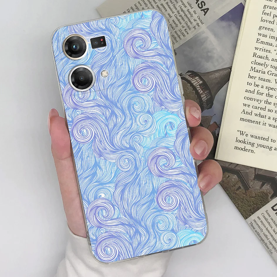 حافظة هاتف متوافقة مع Oppo Reno7 F21 Pro 4G حافظة من السيليكون واضحة ضد الصدمات حافظة جميلة للبنات توليب قوس قزح For Oppo F 21 Pro Reno 7 Funda #5