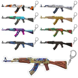 Guo Xiao Luo CS2 GO Game rifle AK47 Wild Lotus Vulcan The Outsiders Panthera onca acrylic keychain Bag pendant gift