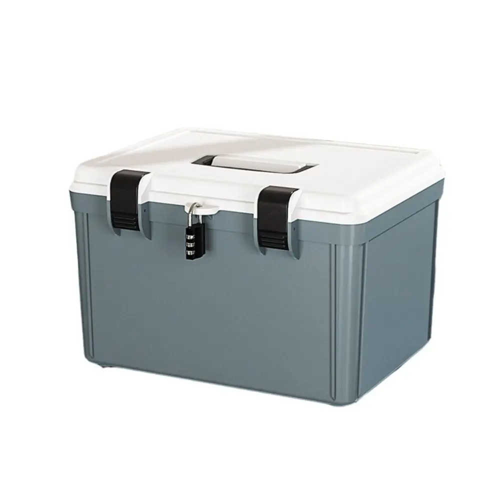 

Portable Lockable Storage Container Bin Large Capacity With Combination Lock Lock Safe Box Stable Versatile Lock Box Home Office