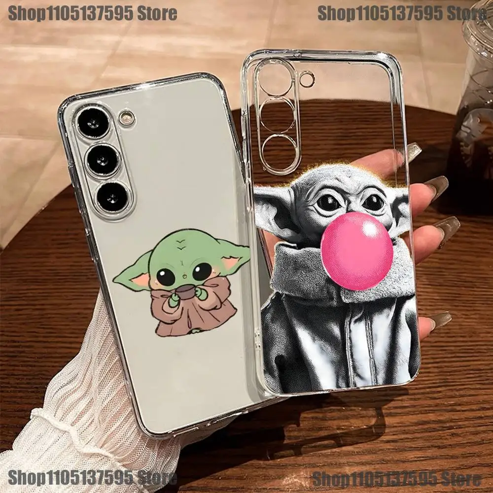 

Cute Baby Y-Yoda Phone Case For Samsung S30,23,21,22,20, FE lite,S10,9,8,7 PIus Note20ultra Soft Transparent