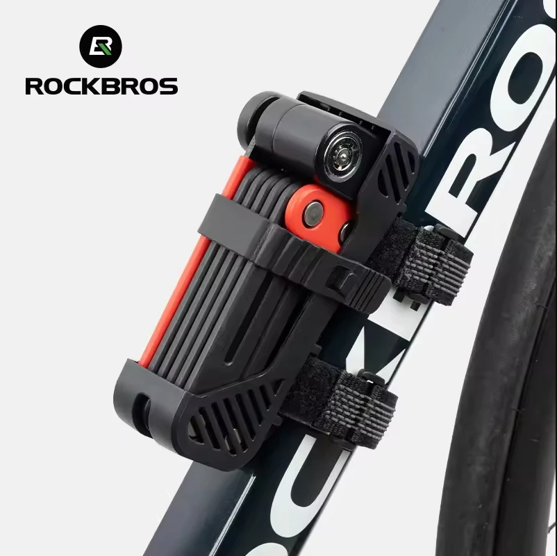 

ROCKBROS складной велосипедный замок, противоугонная защитная цепь, велосипедный замок, тросовый замок, 120 см, цепной замок, MTB, дорожный портативный велосипедный замок