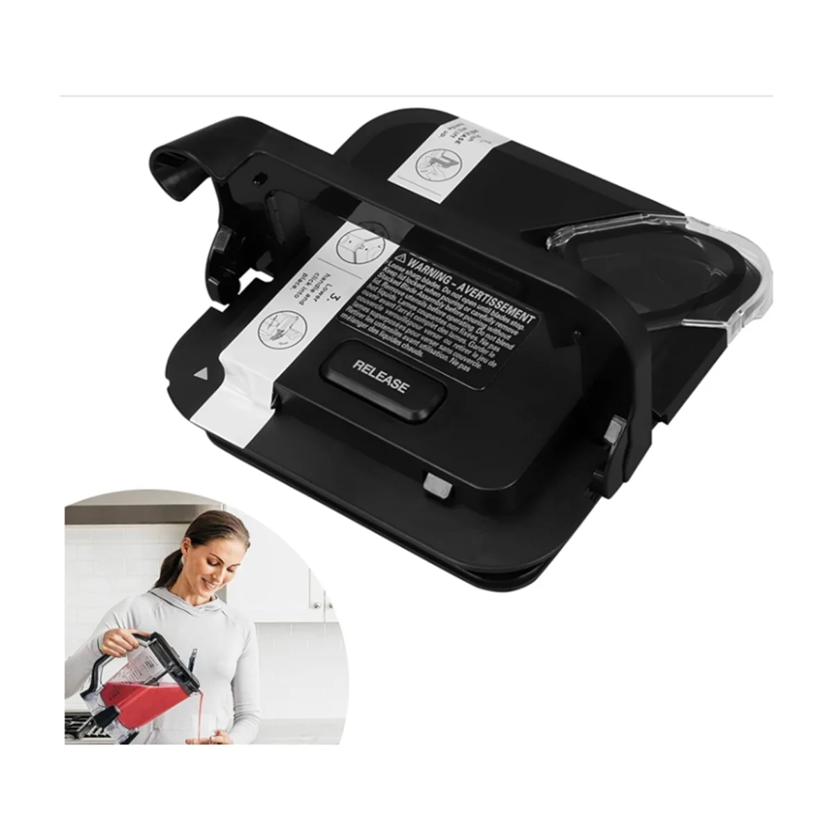 Blender Lid Replacement for Ninja 72 OZ Pitcher Locking Lid, Top Lid Cover Parts for Ninja 72oz Pitcher BL610 BN800 SQ