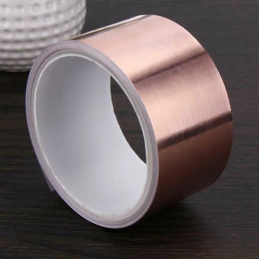 Fashion Copper Foil Tape High Temperature Resistant Self-adhesive Pure Copper Foil Paper Copper Foil Tape 50mmx20M