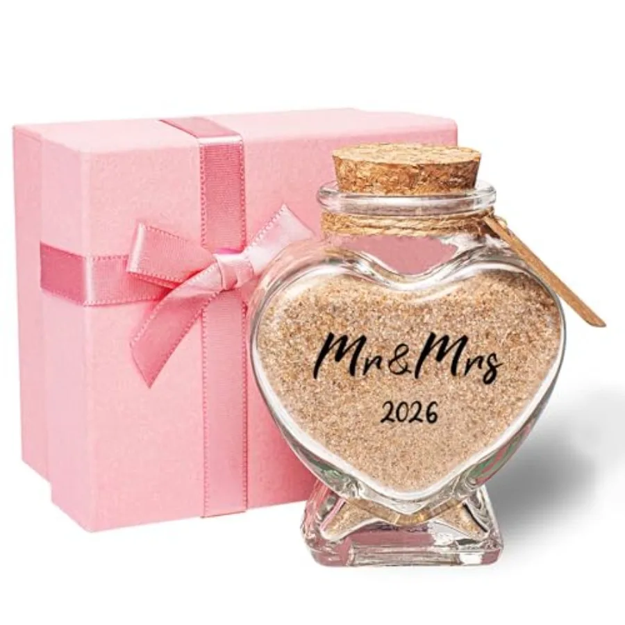 Sand Keepsake Jar, Bridal Shower, Wedding, Engagement, Honeymoon, Travel Gift for Couples, Newlywed, Fiance Gift Box Includes -