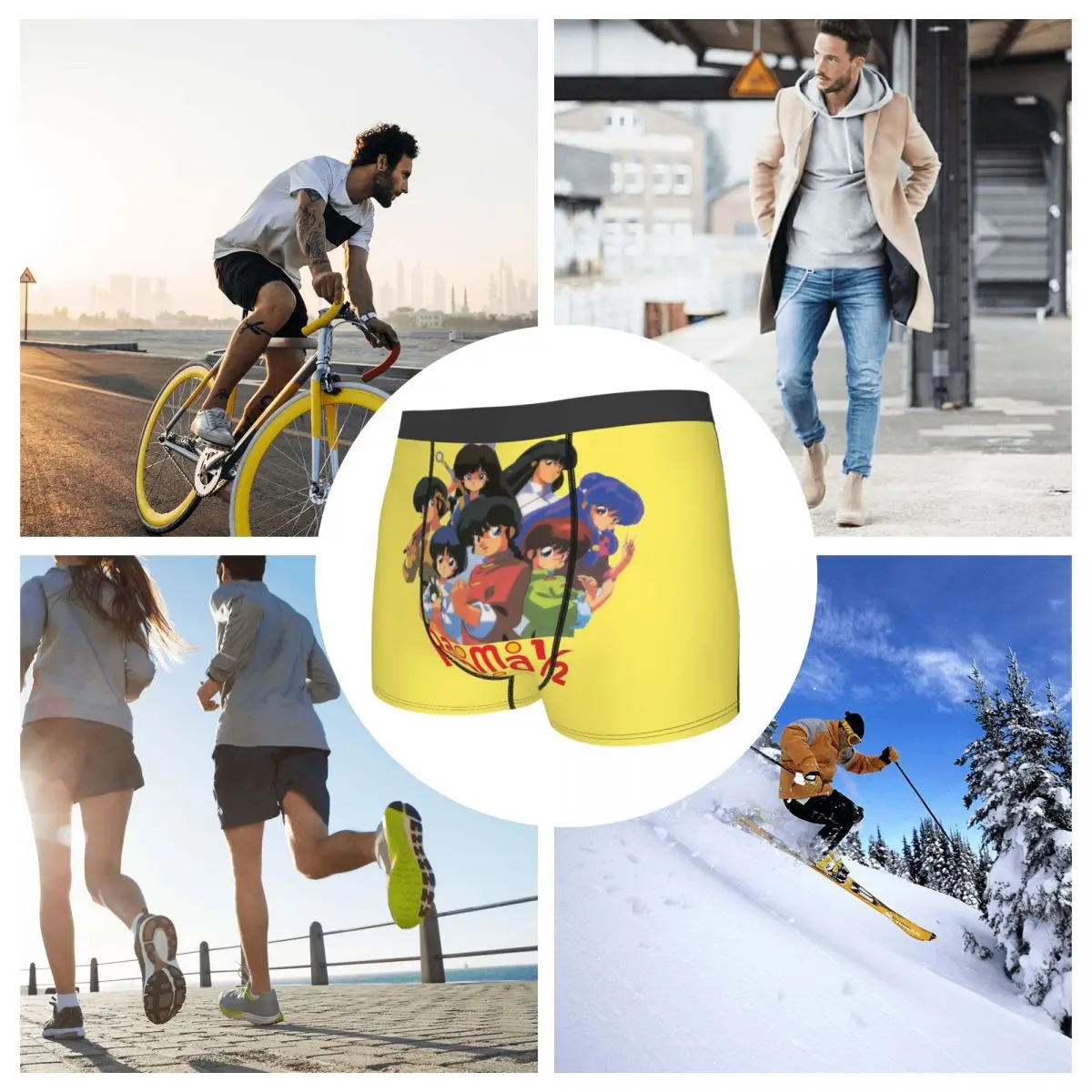 Calzoncillos Boxer, pantalones cortos Ranma 1/2 Saotome Pig, bragas para niñas, ropa interior ventilada para hombre, regalo para novio