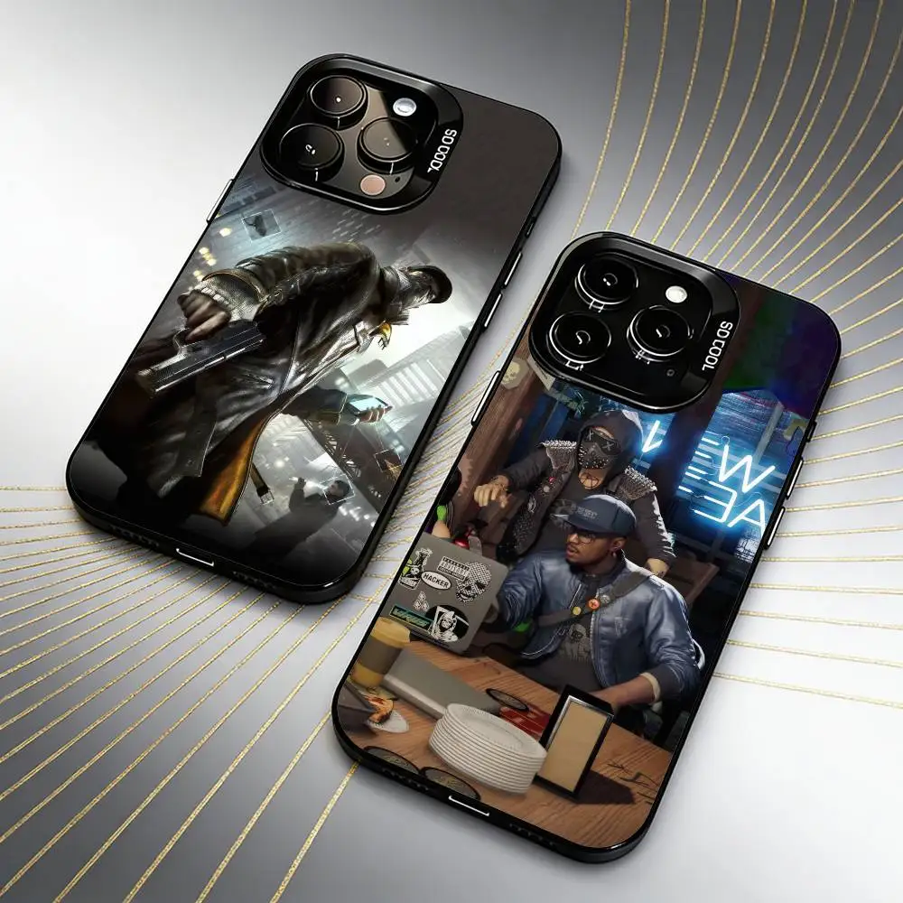 

The Fox Aiden Pearce W-Watch D-Dogs Phone Case For iPhone 16 17 15 14 12 13 Pro Max Black Color Shockproof Cover