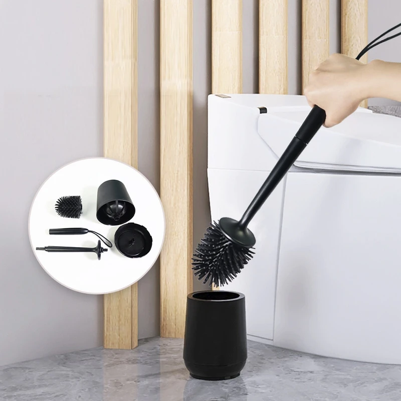 Cepillo de baño para baño, cabezal de cepillo suave sin ángulo muerto, cepillo de limpieza de suelo para el hogar, accesorios de baño