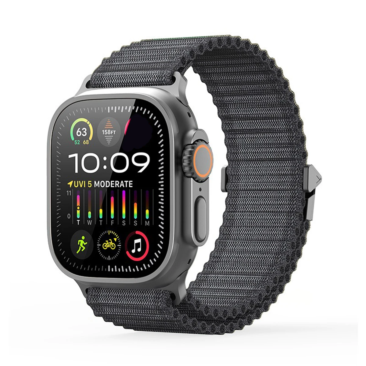 Sports Nylon Strap for Apple Watch Band Ultra 2 49mm 46mm 42mm 45mm 44mm 41mm 40mm Bracelet for Iwatch Series 10 9 8 7 6 SE 5 4