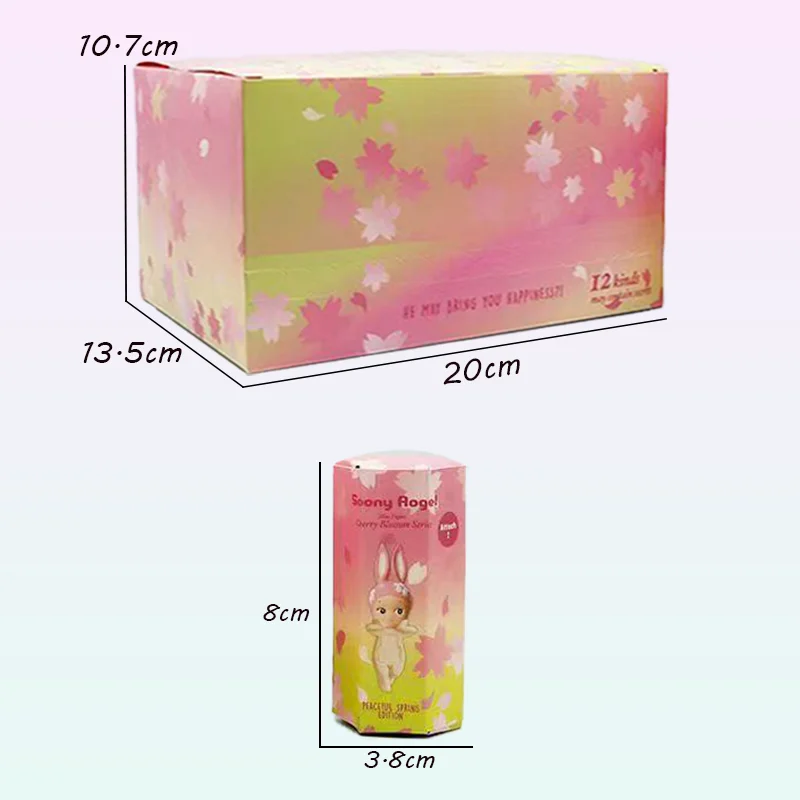 Nova venda quente festa anjo caixa cega flor de cerejeira série anime figuras ornamentos bonecas fãs crianças presente aleatório