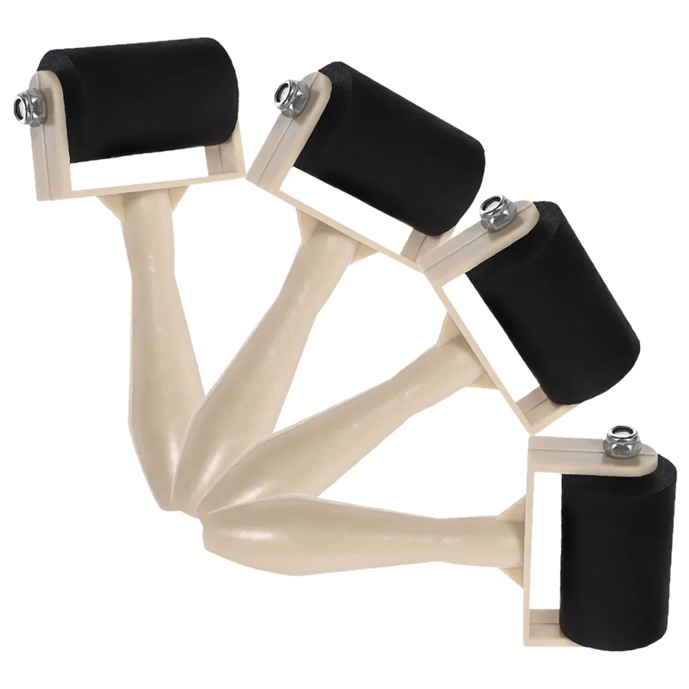 4Pcs Rubber Roller Printmaking Tools Plastic Handle Wear-Resistant Roller for Crafts Ink Applicator Painting Rollers for Crafts