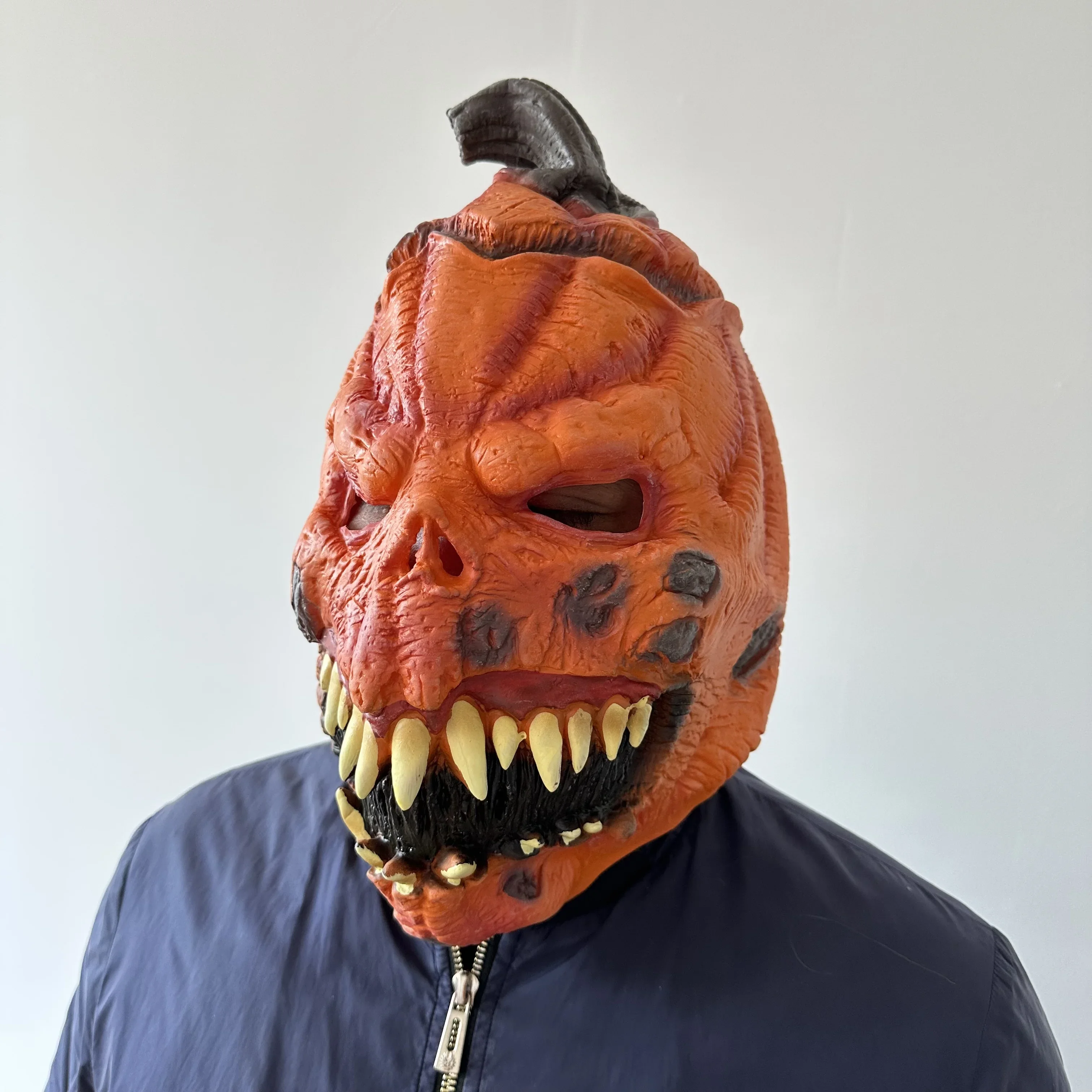 1PC Men's Halloween III Pumpkin Mask Halloween Horror Mask for Adults Devil Costume Satan Lucifer Dracula Mask