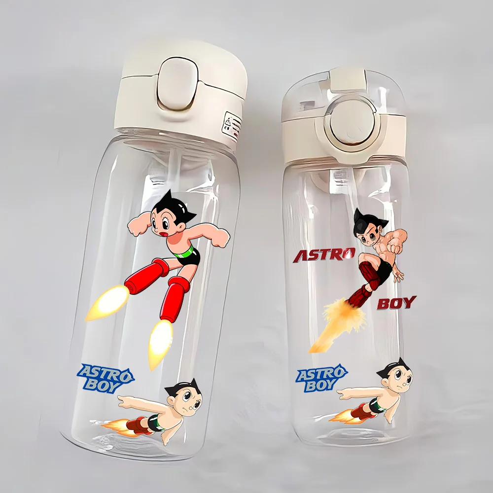 Mighty Atom400/600ML Animation Portable Largecapacity Sports PC Straw Water Cup Outdoor Camping Astroboy Children Gift Water Cup