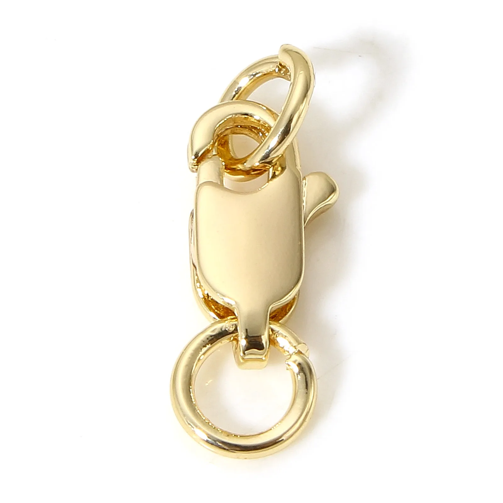 5PCs Copper Lobster Clasps Hooks Connectors With Open Jump Ring For Jewelry Making Diy Bracelet Necklace Craft Findings 17*5.5mm