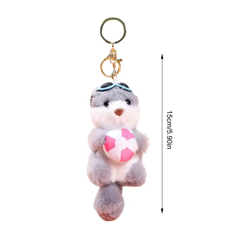 Stuffed Animal Keychain Portable Bag Accessories Small Animals Plush Keychain Cartoon Animal Plushies Backpack Charm For Purse