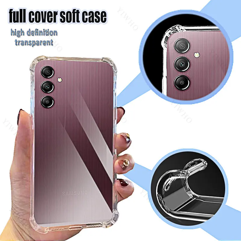 Clear Phone Soft Case for Samsung Galaxy A14 TPU Transparent for Sansung A 14 6.6