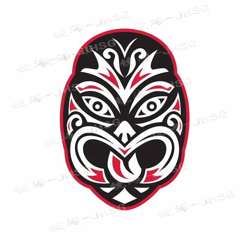 Maori Tattoo Mask Motorcycle Car Bumper Window Sticker Vinyl Car Waterproof Decal