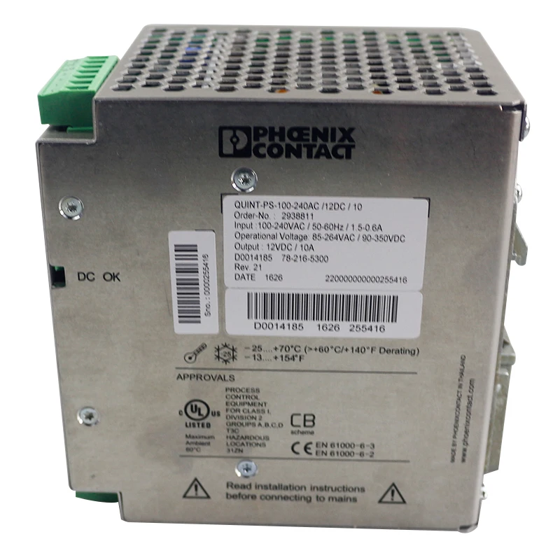 

QUINT-PS/100-240AC/12DC/10 DIN rail-mounted power supply primary switch mode single-phase output 12V DC/10A