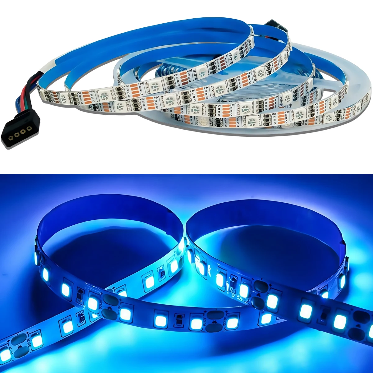 Faixa de LED RGB 5V 12V 24V 5050 - Iluminação flexível ultrafina de 6 mm para luz de fundo e decoração de TV