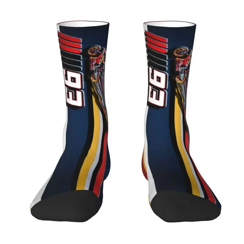 Motorcycle Racing Racer Marquez Dress Socks Mens Womens Warm Funny Novelty Crew Socks