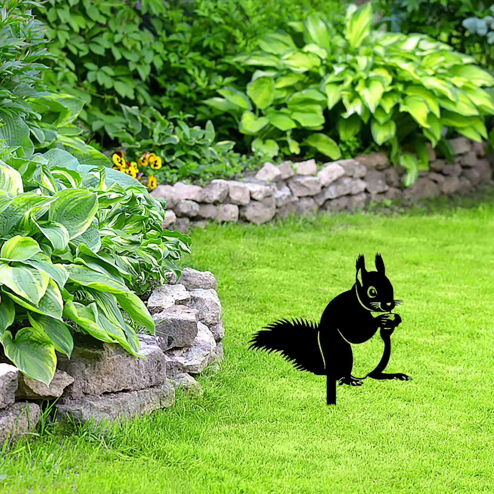 

【PRICE REDUCT】Squirrel Yard Art Decor Outdoor Lawn Black Metal Squirrel Silhouette Decor Garden Ground Insert Backyard Lawn Stak