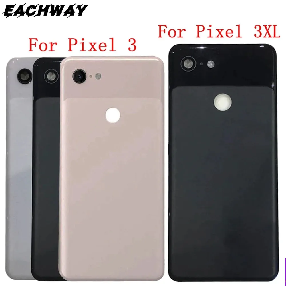 

New Glass For Google Pixel 3 Back Cover Glass Rear Door Housing Case For Google Pixel 3 XL Battery Cover With Adhesive