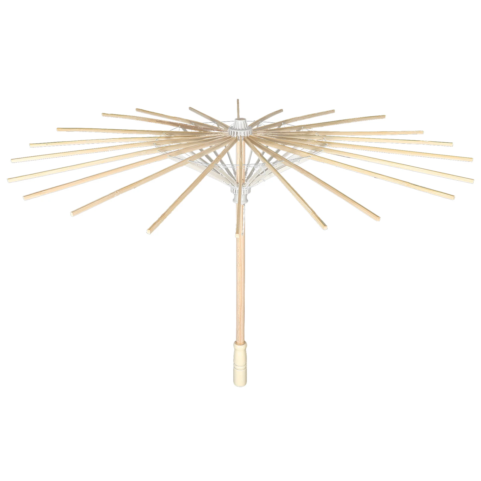 

Oil Paper Umbrella Decorative Parasol Wedding Props Handmade Wooden Bones Dance Portable Holder