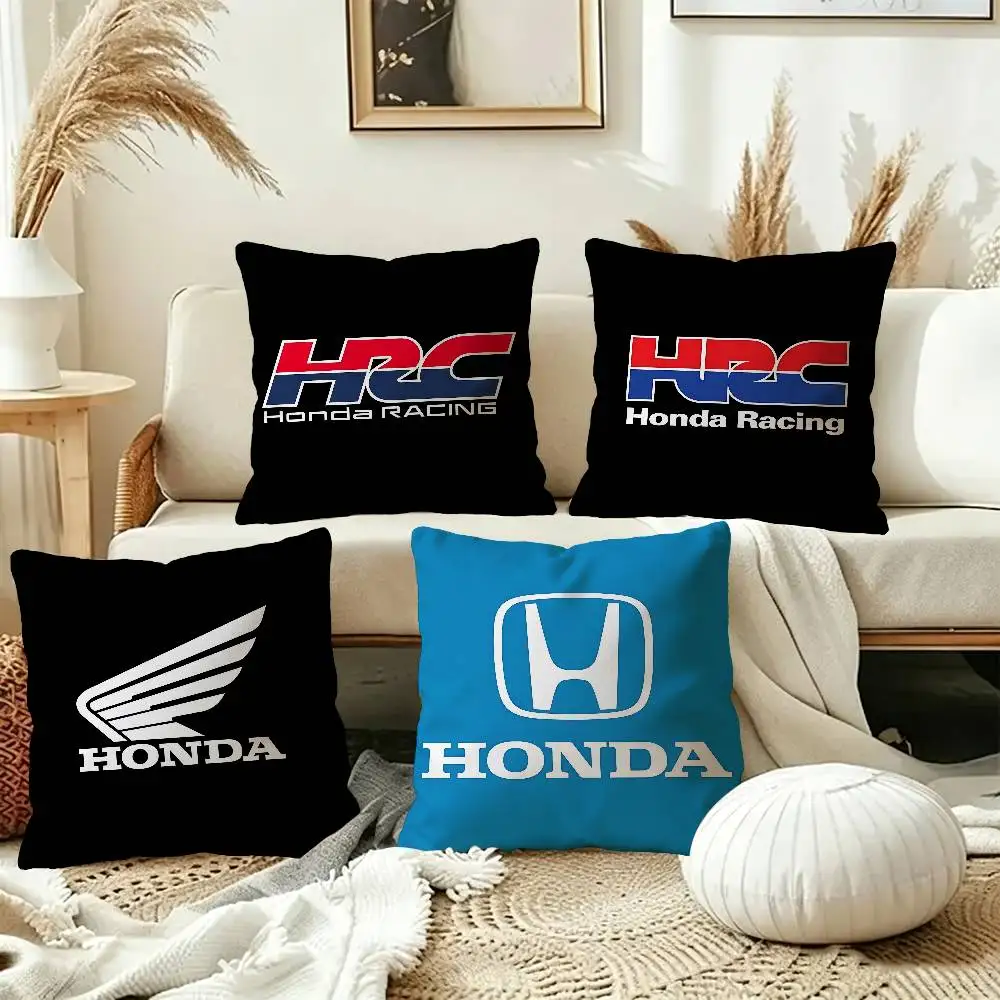 H-HRCs H-HONDAs Motorcycle Logo Pillow Gifts Home Office Furnishings Bedroom Sofa Car Cushion Cover case 45x45cm