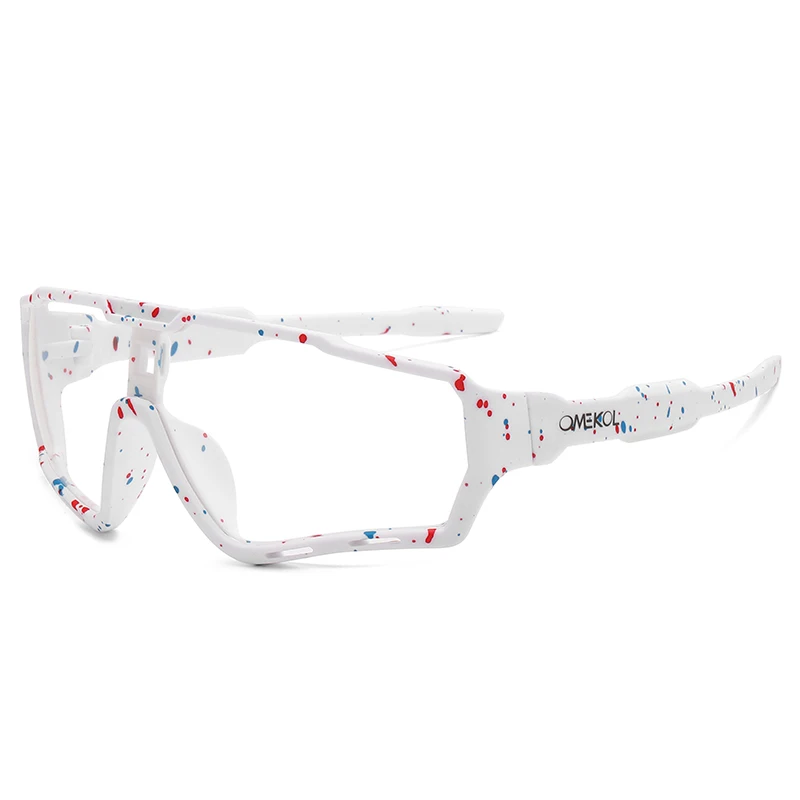 OMEKOL Brand NEW UV400 Safety Goggles Photochromic Cycling Glasses Men Women Bike Bicycle MTB Eyewear Outdoor Sport  Eyeglasses